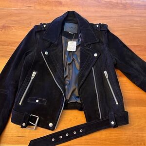 Blanknyc Moto suede black size small